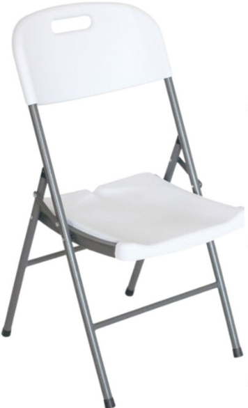 Chaise pliante blanche