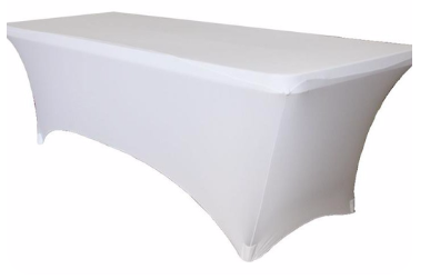 Location nappe extensible pour table pliante blanche