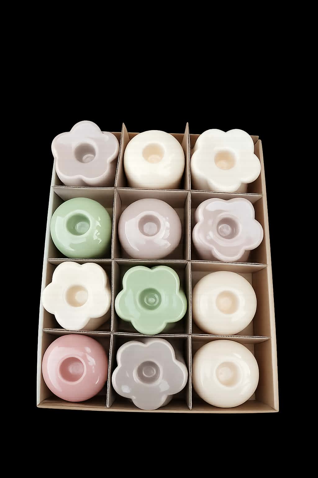 Bougeoirs en céramique- Collection pastel