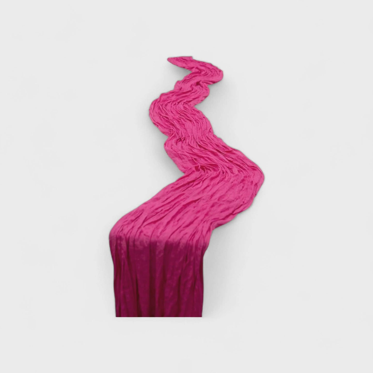 Chemin de table en tissus plissé - orange & fuchsia