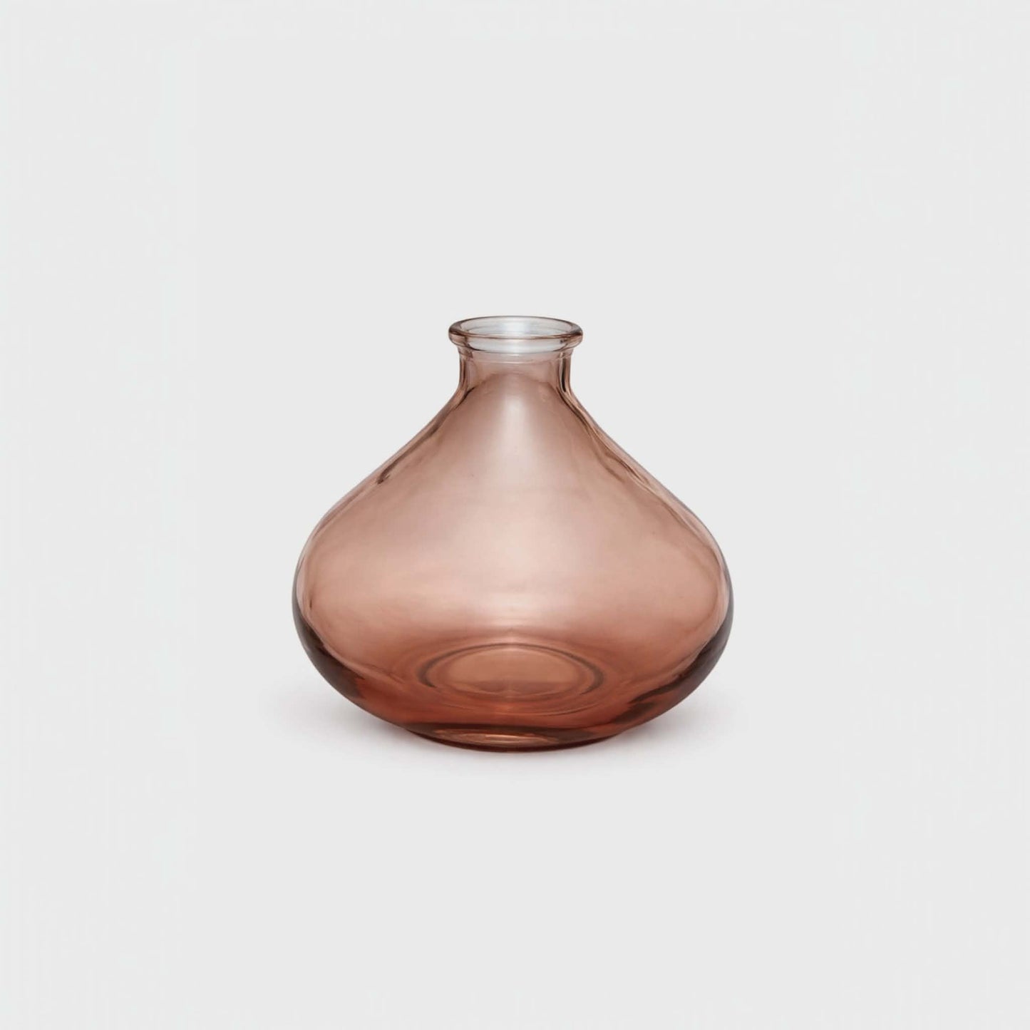 Vase goutte en verre teinté terracotta